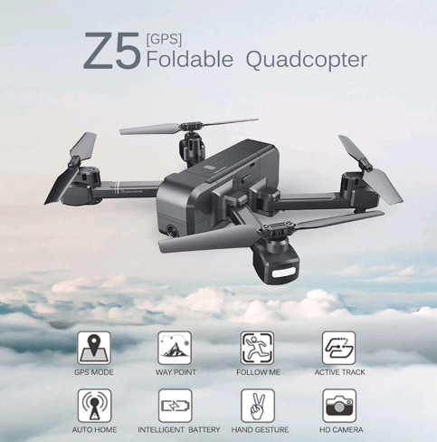Foldable Quadcopter with GPS and WiFi Camera