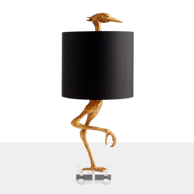 Nordic Eagle Resin Creative Fabric Table Lamp Design
