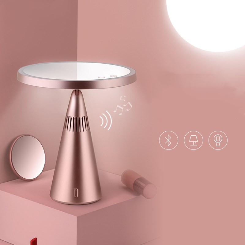 Smart Makeup Mirror with LED Lighting and Speaker