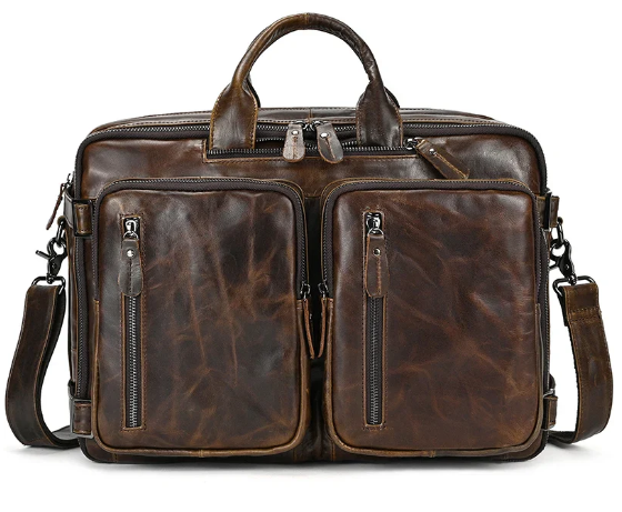 Genuine Leather Executive Briefcase Milan 14" (One Piece)