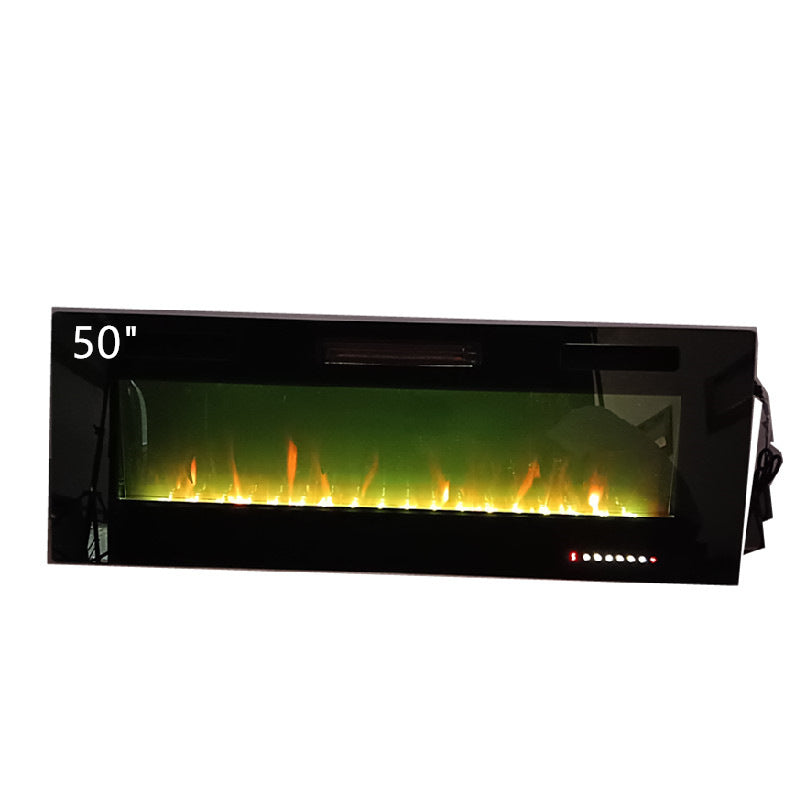 50-Inch Built-In Wall Fireplace with LED Flame Effect