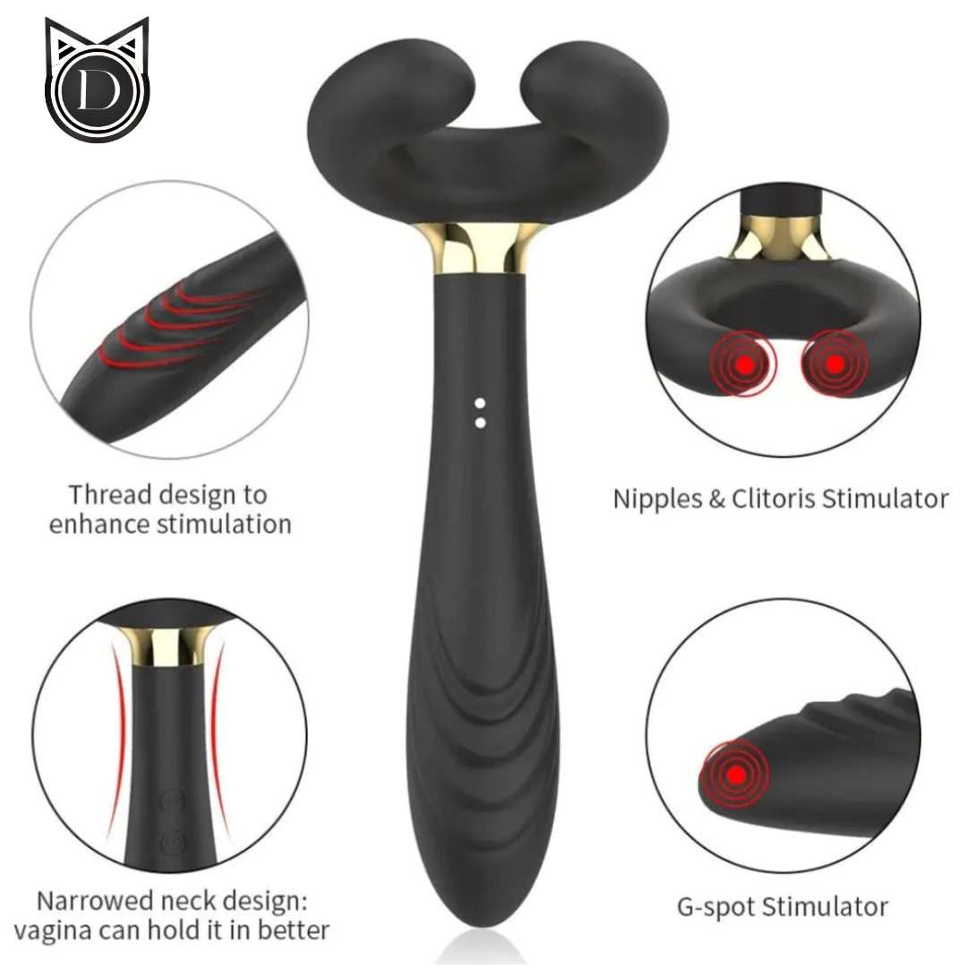 Doozz - Penis Masturbator G Spot Vibrator Double Penetration Clit Clitoral Dildo