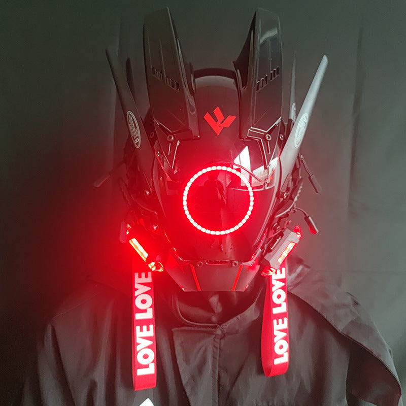 Cyberpunk LED Light-Up Mask for Music Festivals