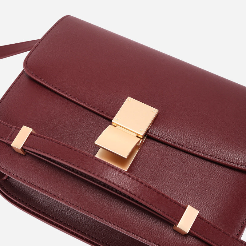 Tofu Bag, Shoulder Crossbody, Genuine Leather Bag
