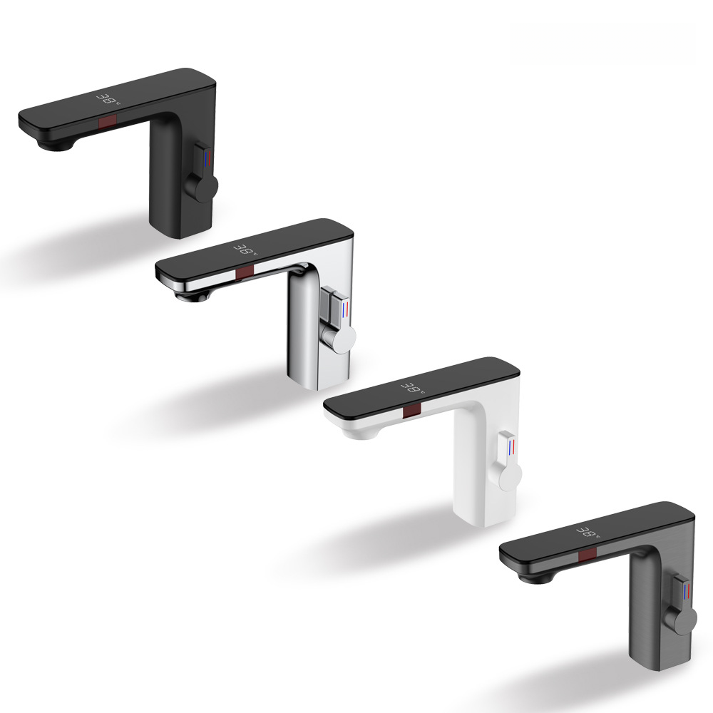 Smart Dual-Sensor Basin Faucet with Digital Display