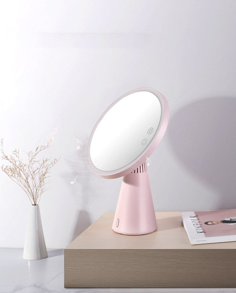 Smart Makeup Mirror with LED Lighting and Speaker