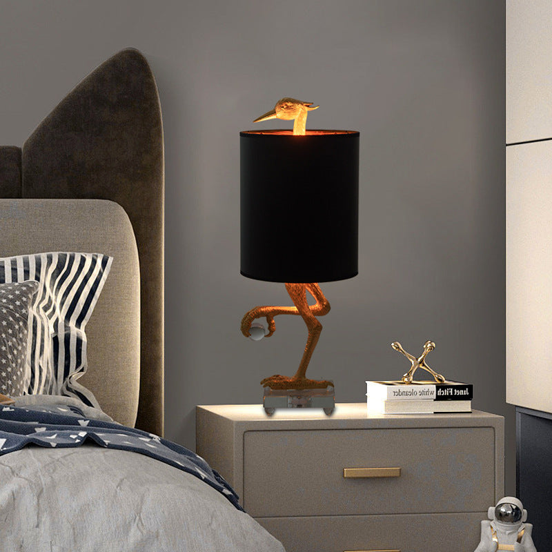 Nordic Eagle Resin Creative Fabric Table Lamp Design