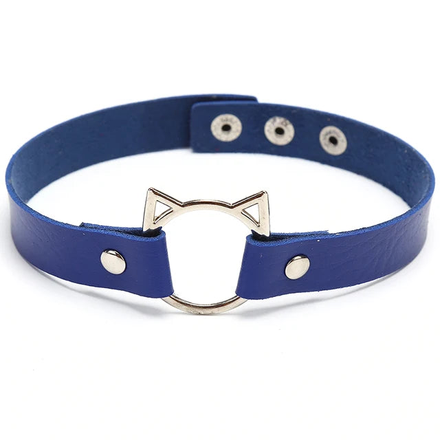 New Leather Choker Collar