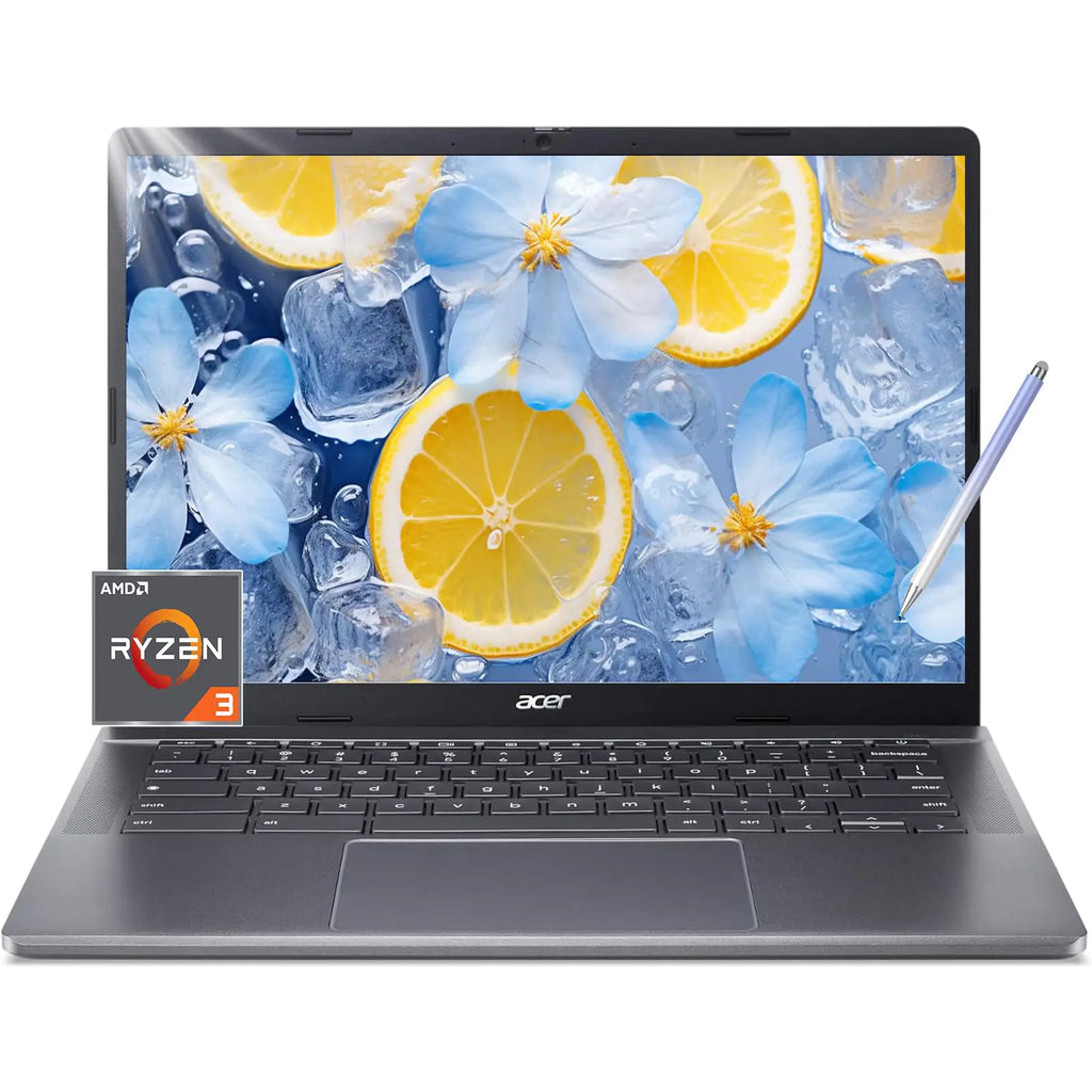 Acer Chromebook Touchscreen Laptop Stylus Pen - 14inch WUXGA Display - 8GB RAM - 256GB PCIe SSD - Backlight Keyboard - AMD Ryzen 3 7320C - USB C - HDMI - Google Chrome College Students School - 2024