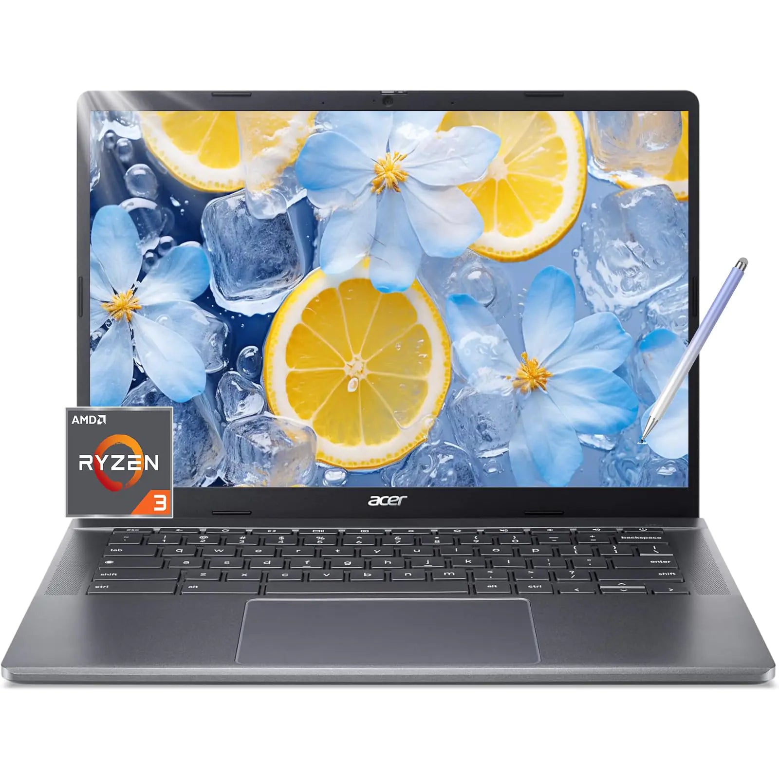 Acer Chromebook Touchscreen Laptop Stylus Pen - 14inch WUXGA Display - 8GB RAM - 256GB PCIe SSD - Backlight Keyboard - AMD Ryzen 3 7320C - USB C - HDMI - Google Chrome College Students School - 2024