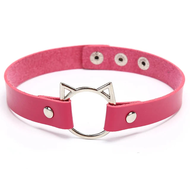 New Leather Choker Collar