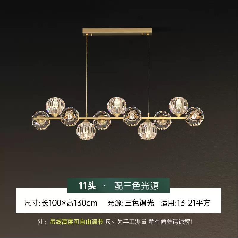 Modern Nordic Crystal Copper Dining Pendant Light