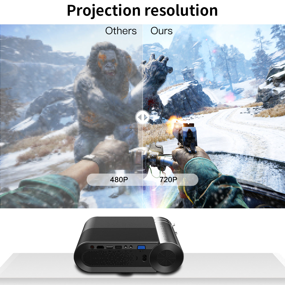 YG420 Smart Projector, 1280x720 DPI Portable WiFi
