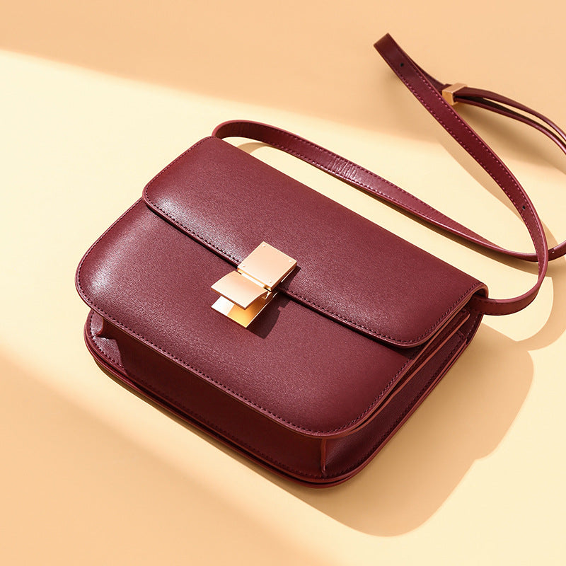 Tofu Bag, Shoulder Crossbody, Genuine Leather Bag