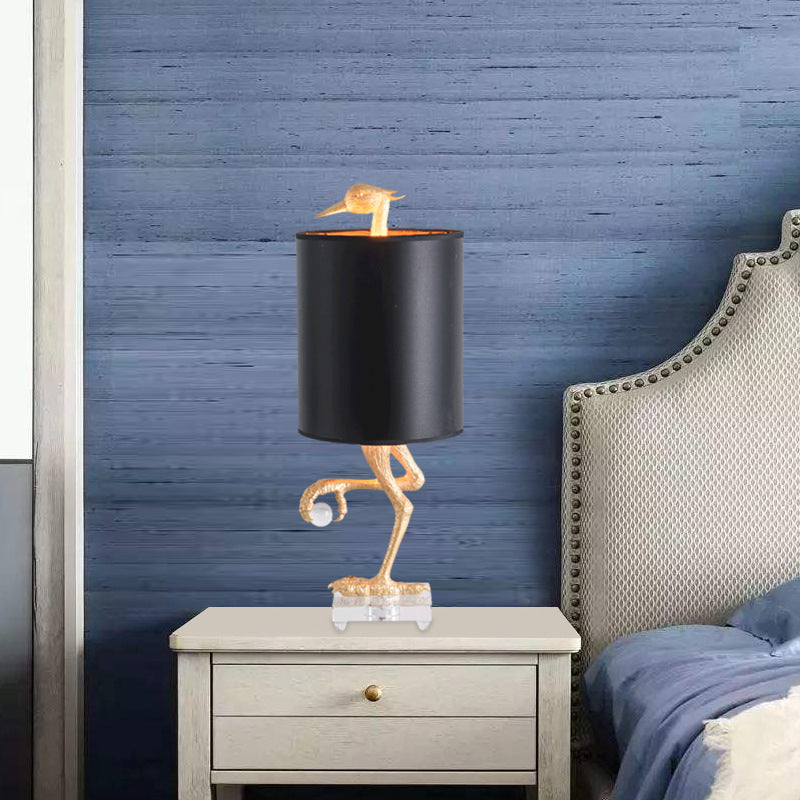 Nordic Eagle Resin Creative Fabric Table Lamp Design