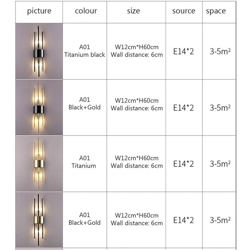 Luxury Modern LED Crystal Wall Lamp for Indoor Decor