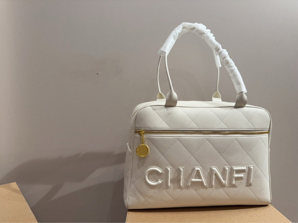 Vintage Chanel Bowling Bag - Large Capacity Shoulder Bag
