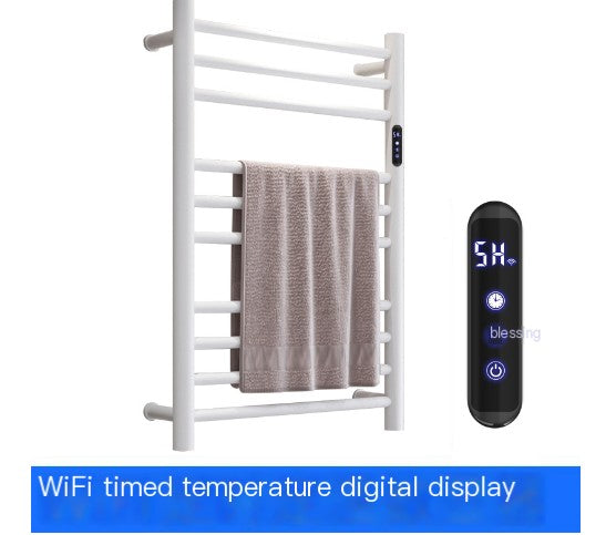 Chrome Heated Towel Rack with Temperature Control (1 pc)