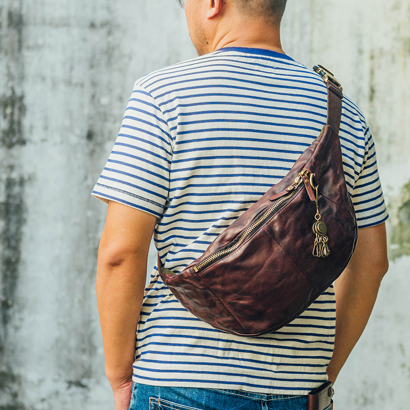 Men's Leather Shoulder Bag for Everyday Use