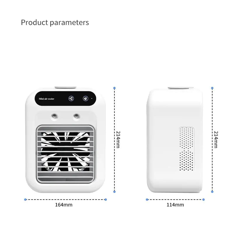 “Portable 3-in-1 Air Cooler Fan – Mini AC for Room, Office & Car | Fast Cooling + Humidifier | Ships from USA 🇺🇸 | TikTok & Amazon Hot Seller!”